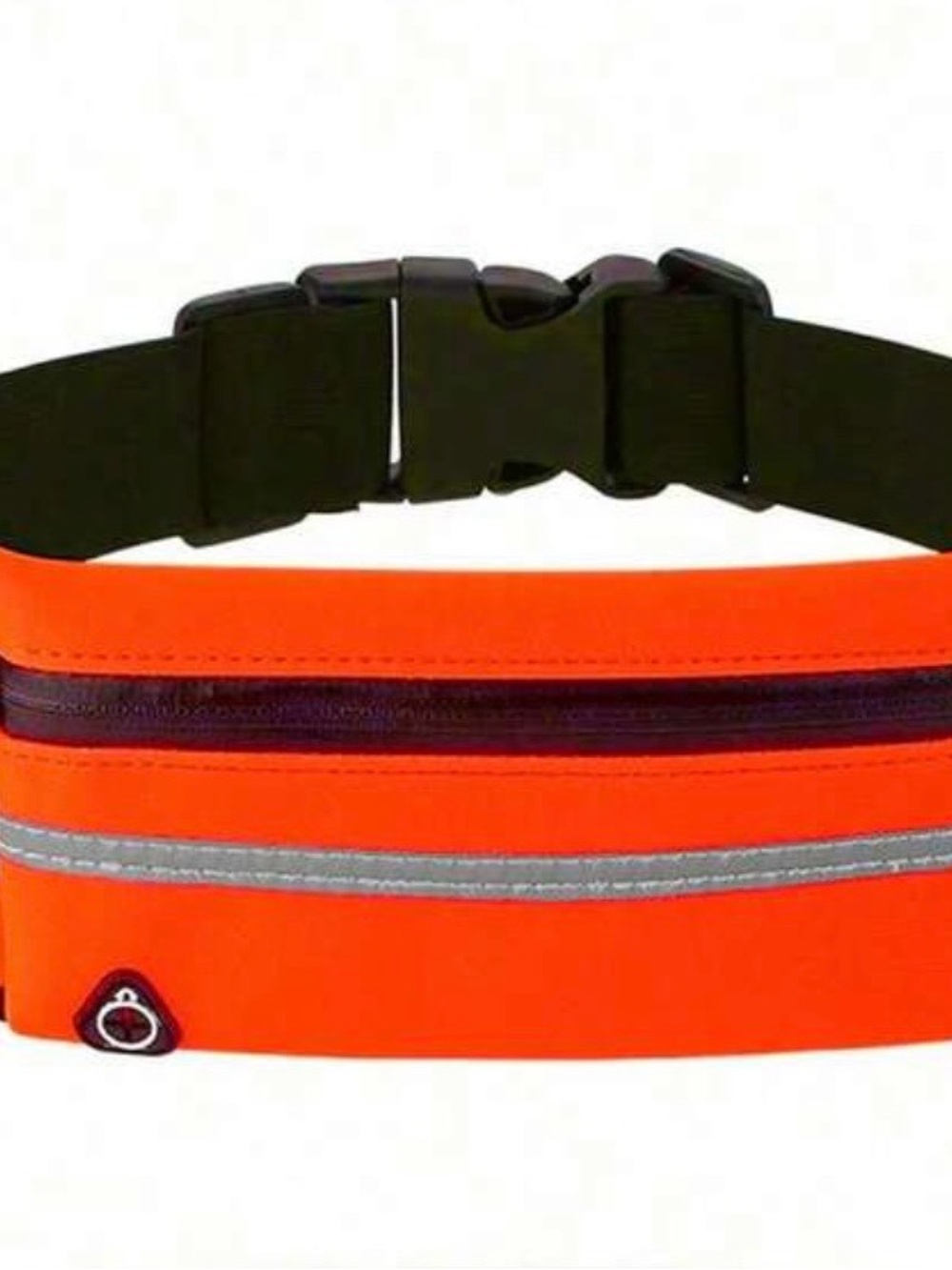 Neon Orange Reflective Running Belt with Zipper